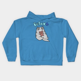 Relax Cat and Teddy Kids Hoodie